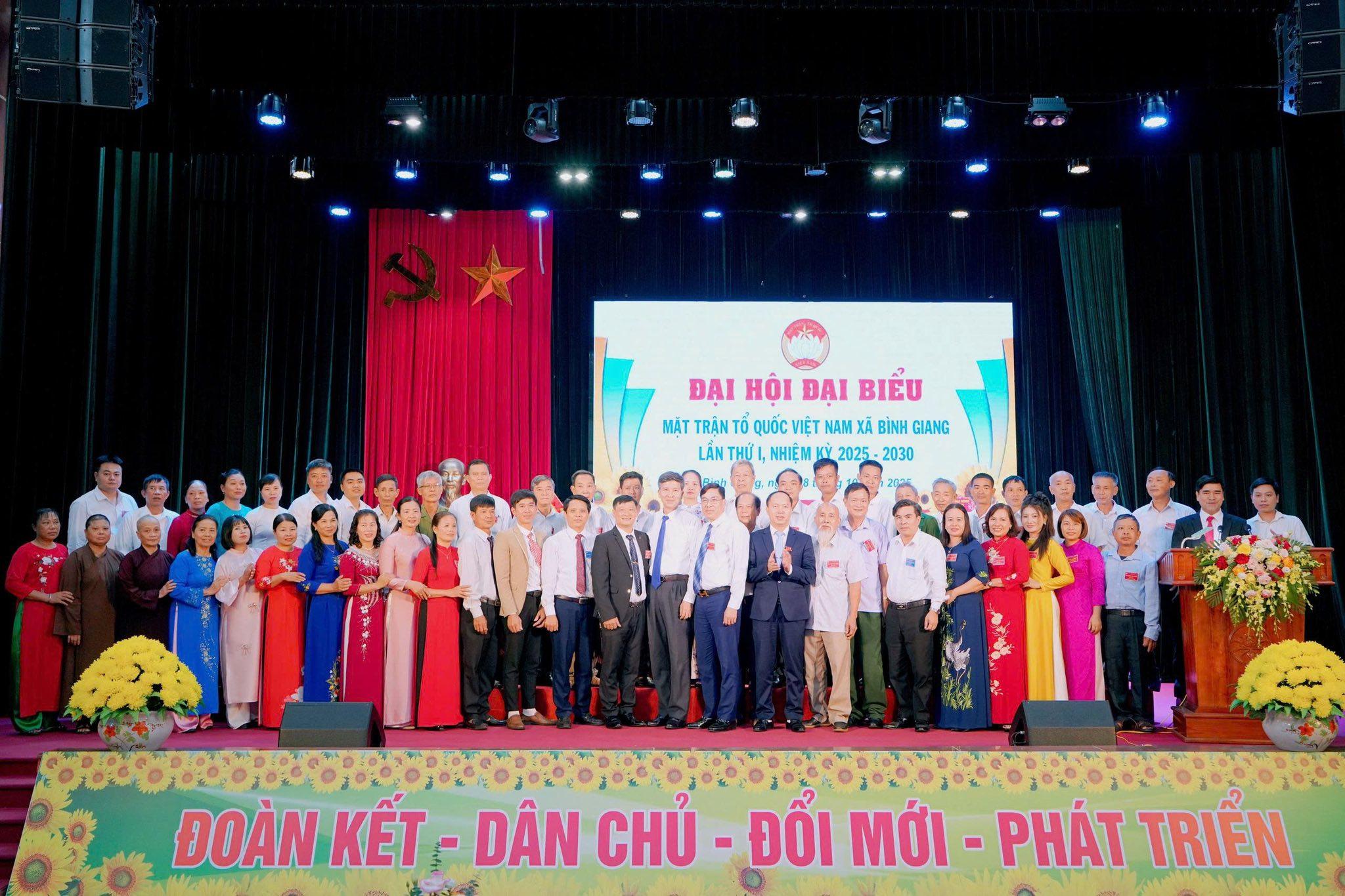 Ủy ban MTTQ Việt Nam xã Bình Giang tổ chức thành công Đại hội đại biểu lần thứ I, nhiệm kỳ 2025–2030