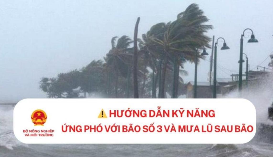 Hướng dẫn kỹ nắng ứng phó với bão số 3 và mưa lũ sau bão