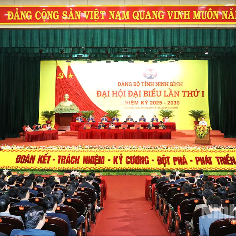 Phiên trù bị Đại hội đại biểu Đảng bộ tỉnh Ninh Bình lần thứ I, nhiệm kỳ 2025-2030