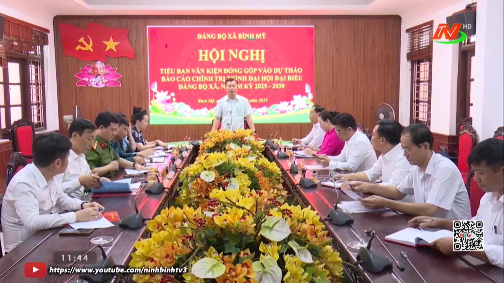 Đảng bộ xã Bình Mỹ: Dân chủ, tập trung trí tuệ trong xây dựng văn kiện Đại hội