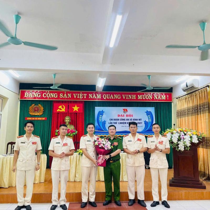 Chi đoàn công an xã Bình Mỹ, tỉnh Ninh Bình tổ chức Đại hội chi đoàn công an xã lần thứ nhất, nhiệm kỳ 2025-2027