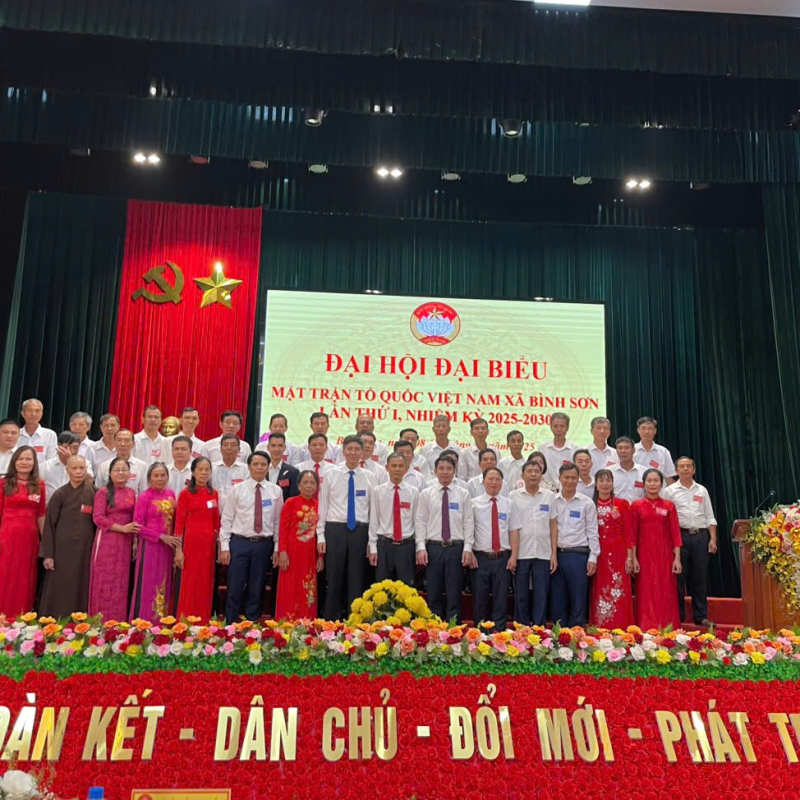 UỶ BAN MẶT TRẬN TỔ QUỐC VIỆT NAM XÃ BÌNH SƠN TỔ CHỨC THÀNH CÔNG ĐẠI HỘI ĐẠI BIỂU LẦN THỨ I, NHIỆM KỲ 2025-2030