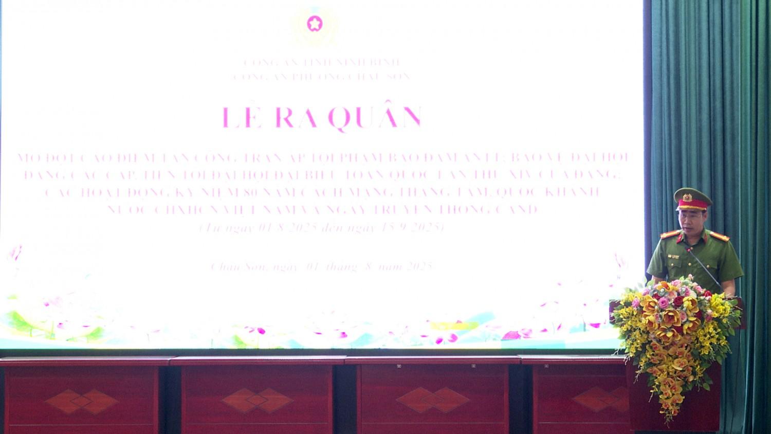 Công an phường Châu Sơn, tỉnh Ninh Bình ra quân mở đợt cao điểm tấn công trấn áp tội phạm