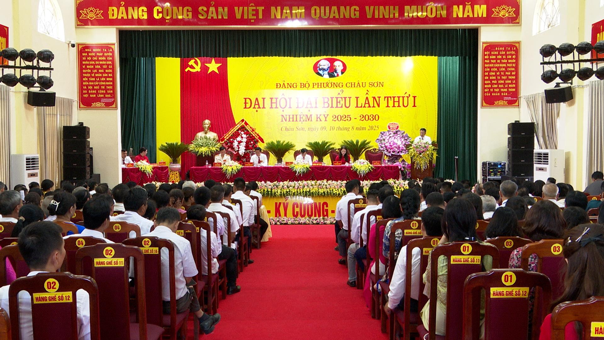 Đại hội đại biểu Đảng bộ phường Châu Sơn lần thứ I, nhiệm kỳ 2025-2030 phiên trù bị chiều ngày 09/8/2025