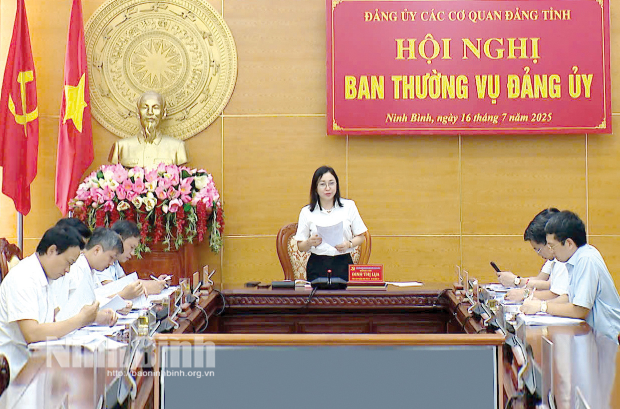 Hội nghị Ban Thường vụ Đảng ủy, Ban Chấp hành Đảng bộ các cơ quan Đảng tỉnh