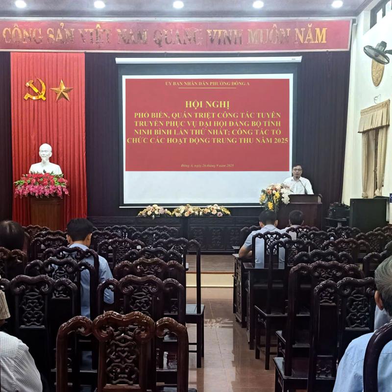 Hội nghị quán triệt về thực hiện Kế hoạch tuyên truyền phục vụ Đại hội Đảng bộ tỉnh Ninh Bình lần thứ I, nhiệm kỳ 2025-2030 và chỉ đạo đẩy mạnh các hoạt động dịp Tết Trung thu năm 2025