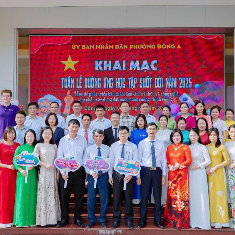 Uỷ ban nhân dân phường Đông A khai mạc Tuần lễ hưởng ứng học tập suốt đời năm 2025 tại Trường Tiểu học Trần Nhân Tông