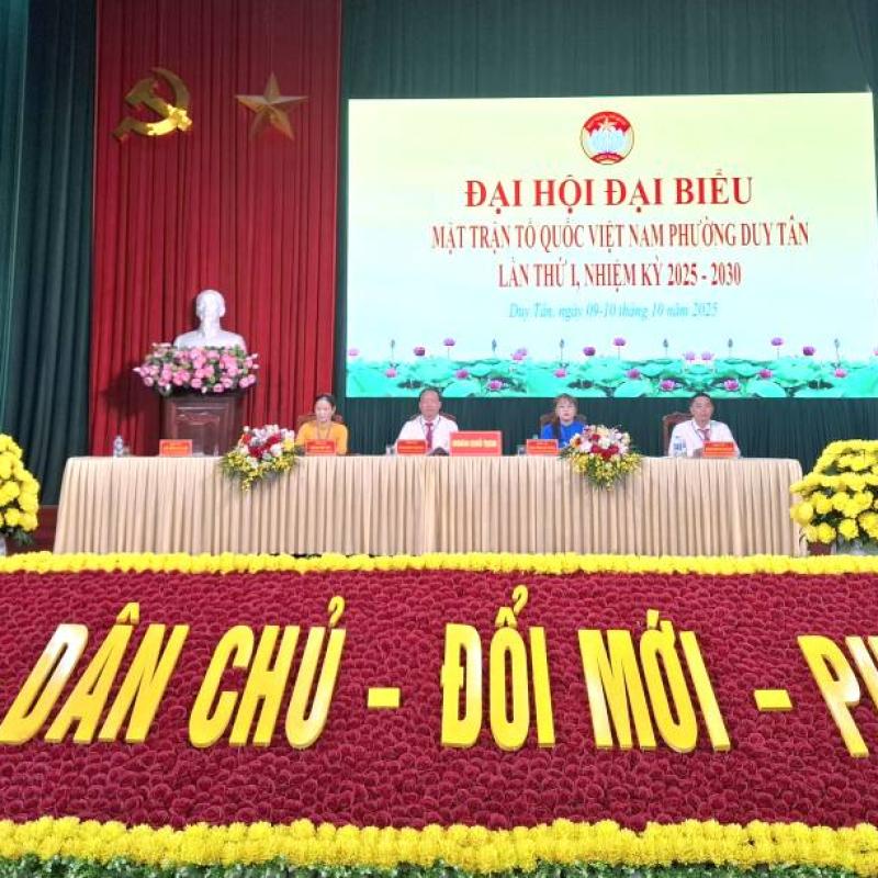 Ủy ban Mặt trận Tổ quốc Việt Nam phường Duy Tân tổ chức Phiên thứ Nhất, Đại hội đại biểu lần thứ I, nhiệm kỳ 2025 - 2030