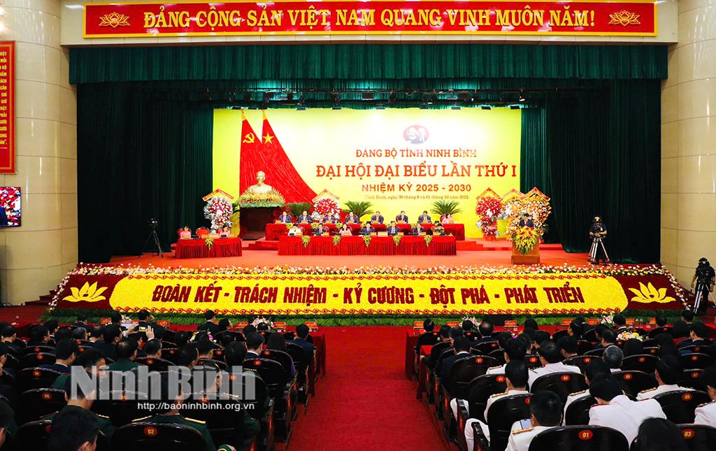 Đại hội đại biểu Đảng bộ tỉnh Ninh Bình lần thứ I, nhiệm kỳ 2025 - 2030 thành công tốt đẹp