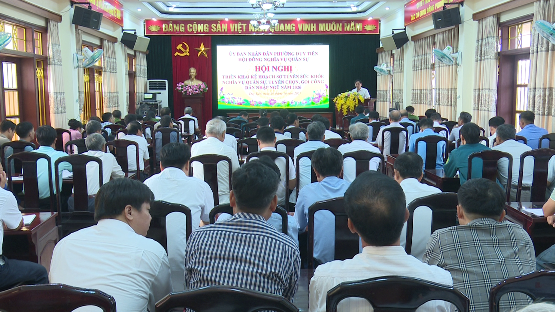 Hội đồng nghĩa vụ quân sự phường Duy Tiên triển khai Kế hoạch sơ tuyển sức khỏe nghĩa vụ quân sự, tuyển chọn gọi công dân nhập ngũ năm 2026