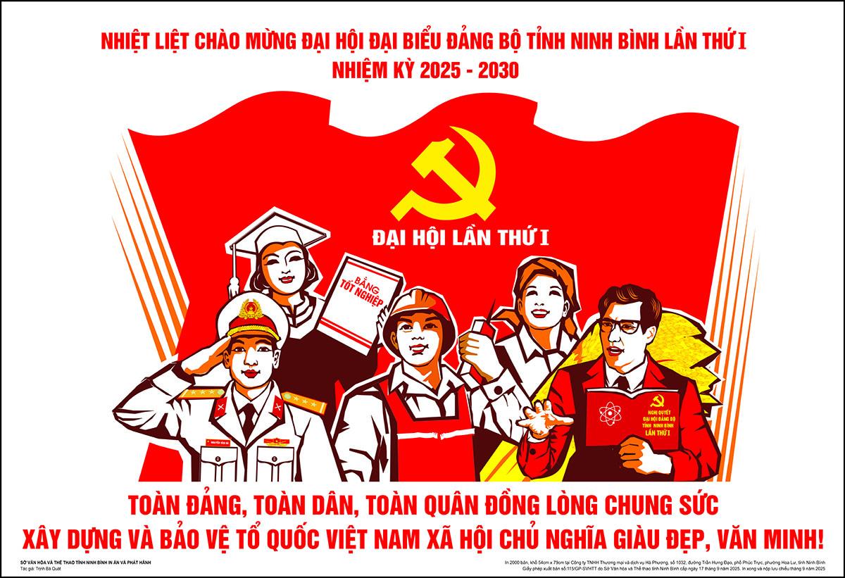 Đề cương truyên truyền Đại hội đại biểu Đảng bộ tỉnh Ninh Bình lần thứ I, nhiệm kỳ 2025 - 2030