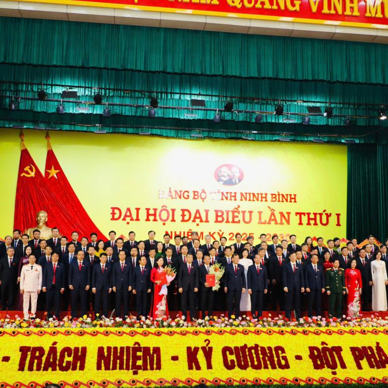 Khai mạc Đại hội đại biểu Đảng bộ tỉnh Ninh Bình lần thứ I, nhiệm kỳ 2025-2030