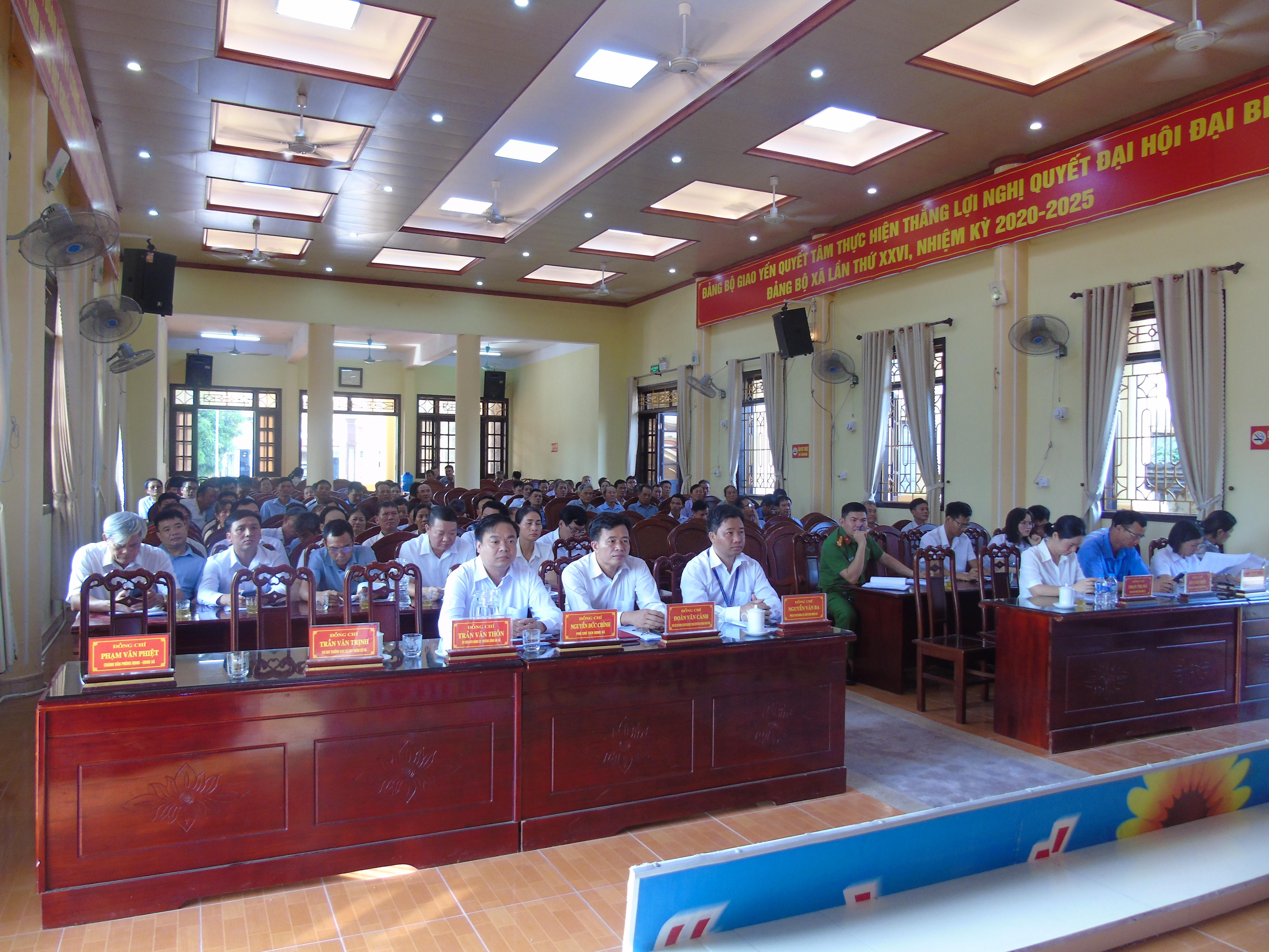 Hội đồng nhân dân xã Giao Bình tổ chức kỳ họp thứ Hai (phát sinh đột xuất) khóa I, nhiệm kỳ 2021-2026.
