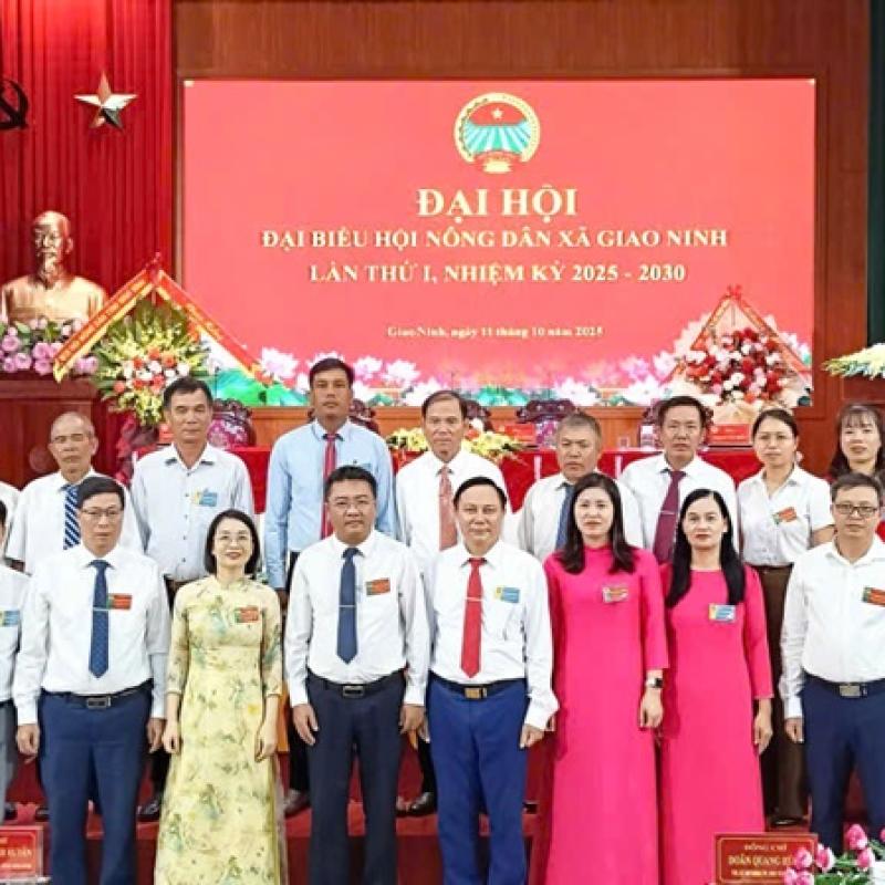 Đại hội Hội Nông dân xã Giao Ninh lần thứ I, nhiệm kỳ 2025-2030 thành công tốt đẹp