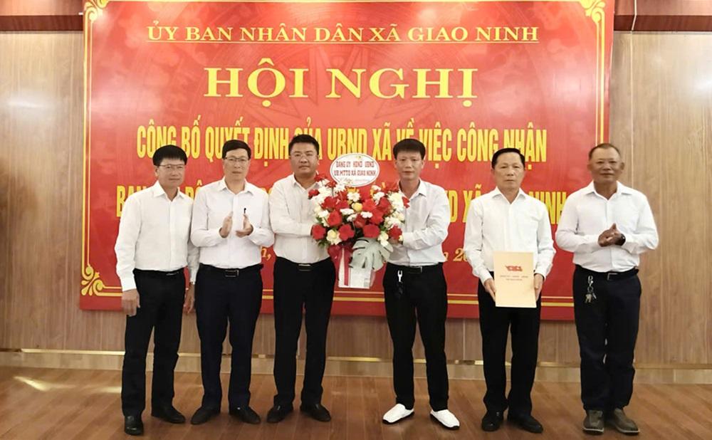 UBND xã Giao Ninh Quyết định công nhận Ban vận động Hội Doanh nghiệp và hộ sản xuất kinh doanh