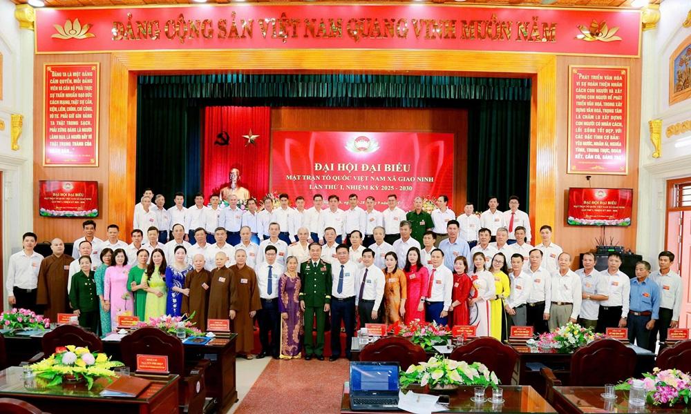 Đại hội Đại biểu Mặt trận Tổ quốc xã Giao Ninh lần thứ I, nhiệm kỳ 2025-2030 “Đoàn kết - Dân chủ - Kỷ cương - Đột phá -  Phát triển”