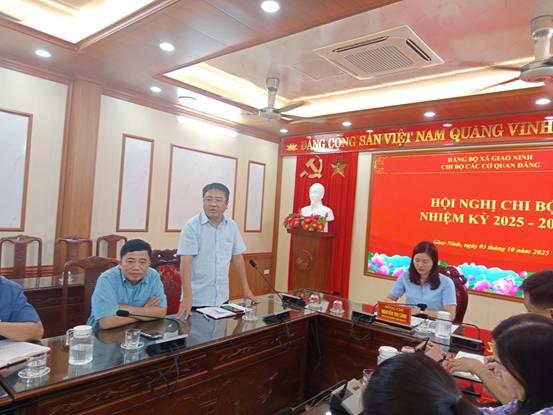 Hội nghị Chi bộ các cơ quan Đảng xã Giao Ninh