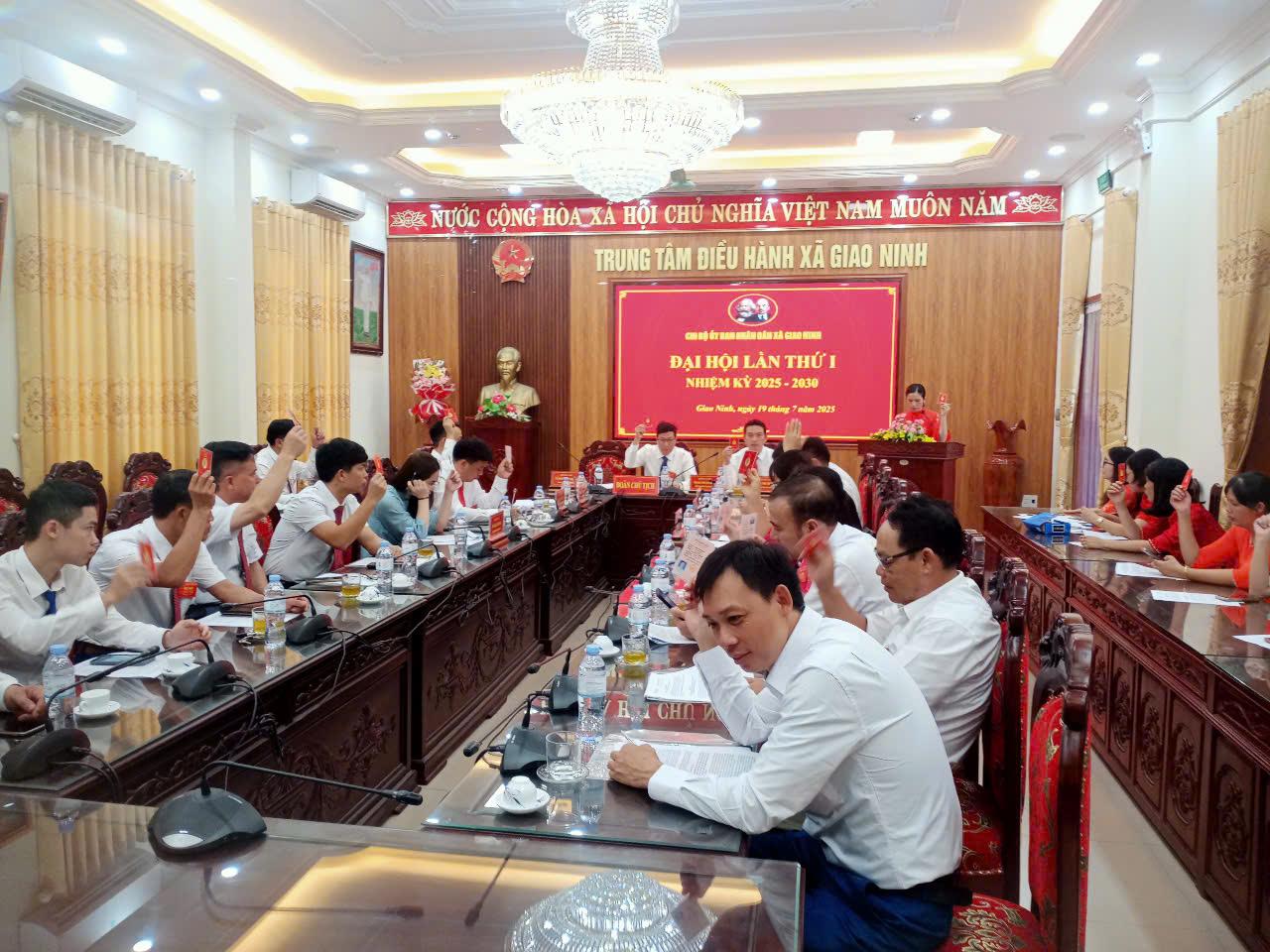 Đại hội Chi bộ UBND xã Giao Ninh lần thứ I, nhiệm kỳ 2025-2030