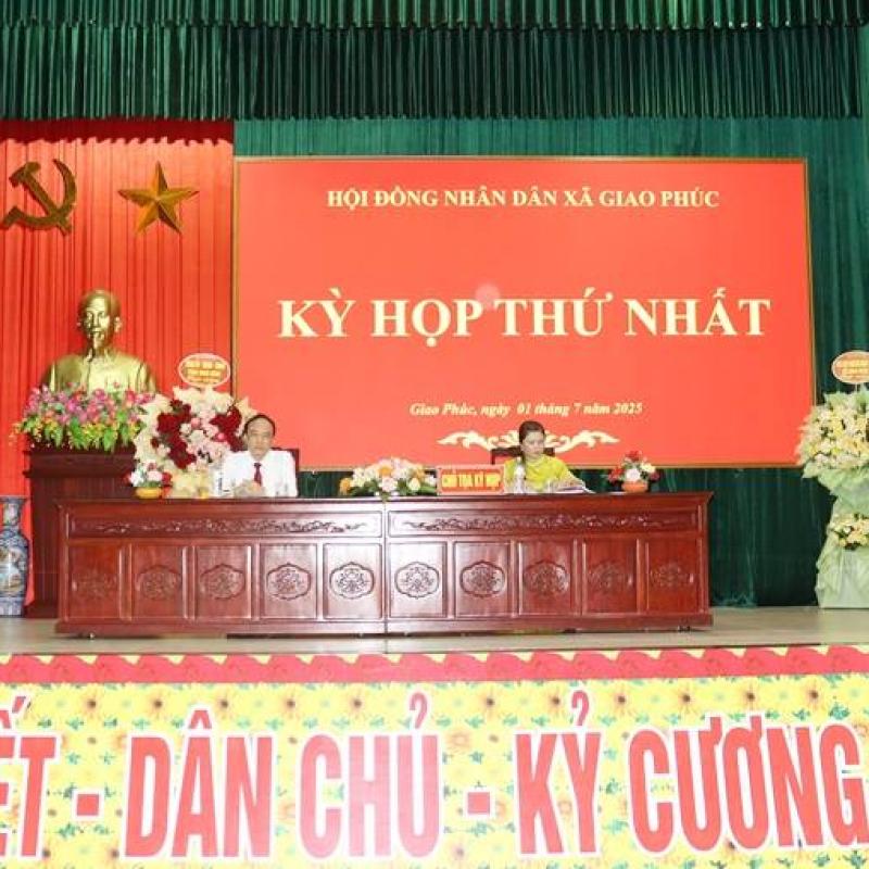 Kỳ họp thứ nhất, HĐND xã Giao Phúc thông qua Nghị quyết về tổ chức bộ máy và công tác cán bộ nhiệm kỳ 2021-2026