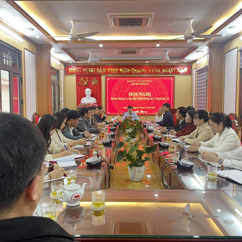 Hội nghị sinh hoạt chi bộ thường kỳ tháng 11 xã Giao Phúc