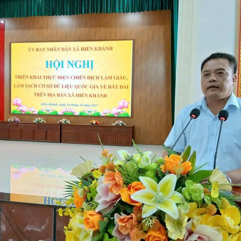 Xã Hiển Khánh triển khai chiến dịch “làm giàu, làm sạch” cơ sở dữ liệu quốc gia   về đất đai & giải tỏa hành lang an toàn giao thông.