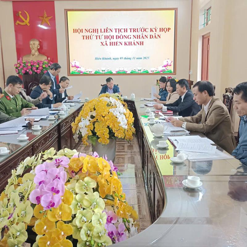 HỘI NGHỊ LIÊN TỊCH TRƯỚC KỲ HỌP THỨ TƯ HỘI ĐỒNG NHÂN DÂN   XÃ HIỂN KHÁNH, NHIỆM KỲ 2021–2026