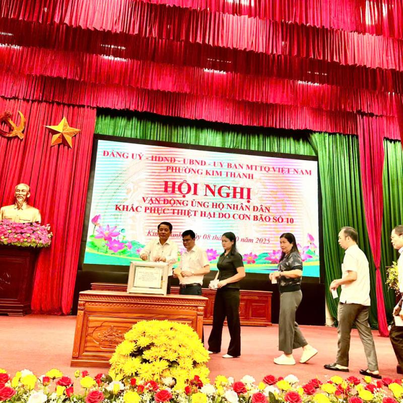 PHƯỜNG KIM THANH HƯỞNG ỨNG LỜI KÊU GỌI ỦNG HỘ ĐỒNG BÀO BỊ THIỆT HẠI DO BÃO SỐ 10 (BUALOI)