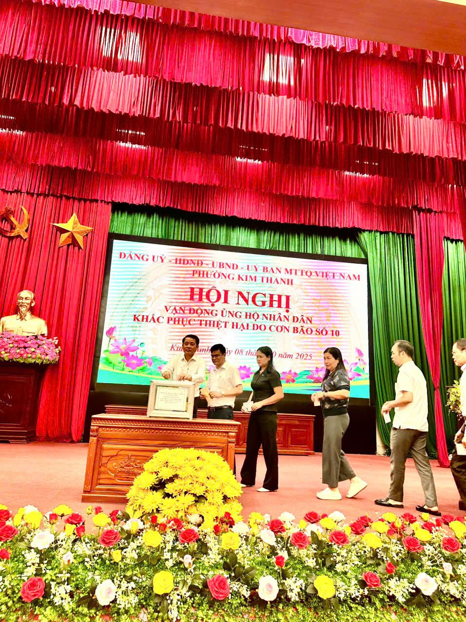 PHƯỜNG KIM THANH HƯỞNG ỨNG LỜI KÊU GỌI ỦNG HỘ ĐỒNG BÀO BỊ THIỆT HẠI DO BÃO SỐ 10 (BUALOI)