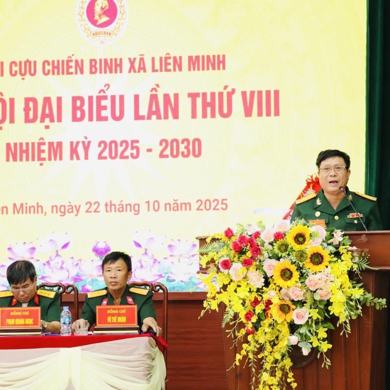 Đại hội đại biểu Hội CCB xã Liên Minh lần thứ VIII, nhiệm kỳ 2025- 2030