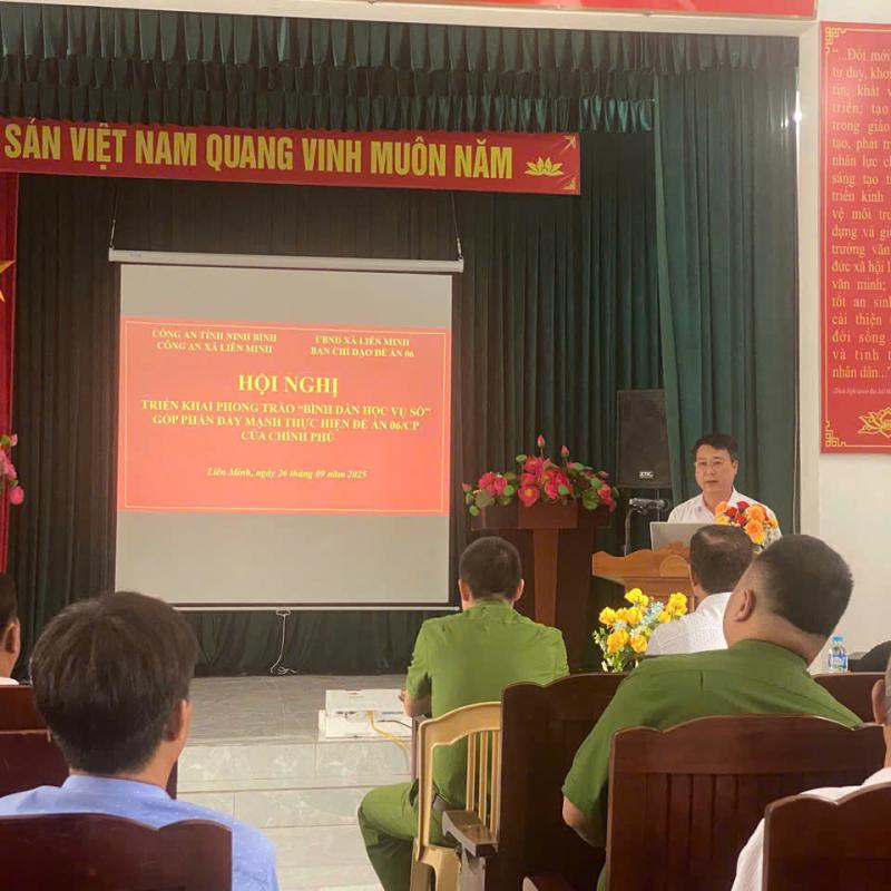 XÃ LIÊN MINH TỔ CHỨC HỘI NGHỊ TRIỂN KHAI PHONG TRÀO “BÌNH DÂN HỌC VỤ SỐ” GÓP PHẦN THỰC HIỆN ĐỀ ÁN 06 CỦA CHÍNH PHỦ