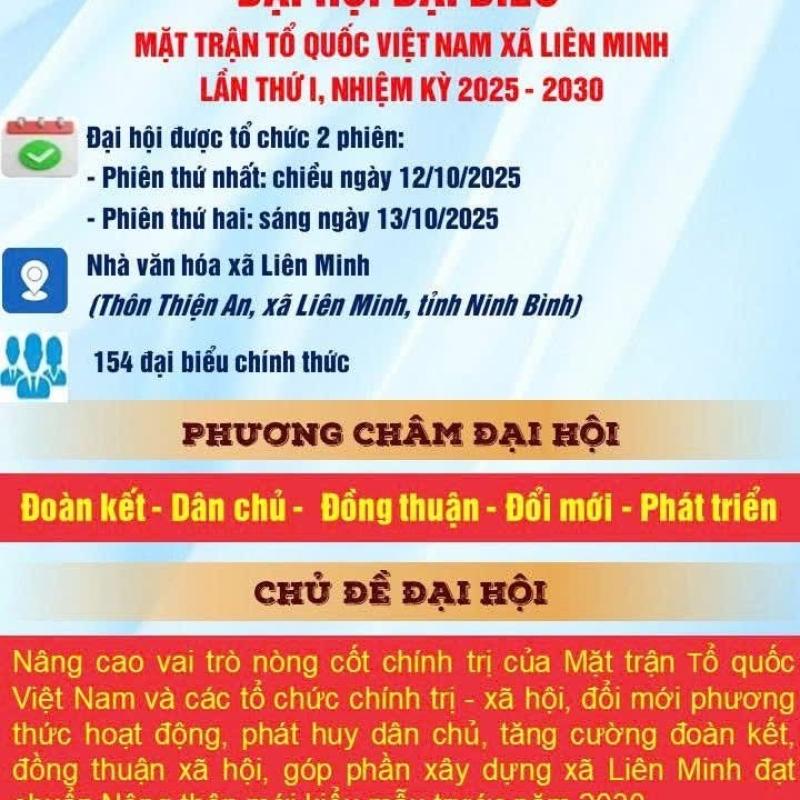 Công tác chuẩn bị cho Đại hội MTTQ VN xã và các tổ chức chính trị xã hội tại xã Liên Minh