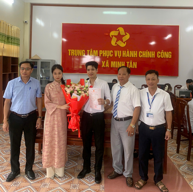 Hiệu quả hoạt động của Trung tâm phục vụ hành chính công xã Minh Tân sau 3 tháng đi vào hoạt động.