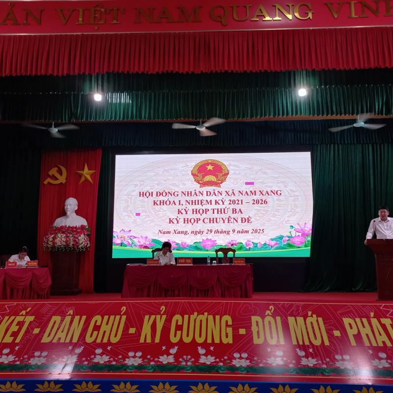 Kỳ họp thứ 3 (Kỳ họp chuyên đề) Hội đồng nhân dân xã Nam Xang, khóa I, nhiệm kỳ 2021 – 2026
