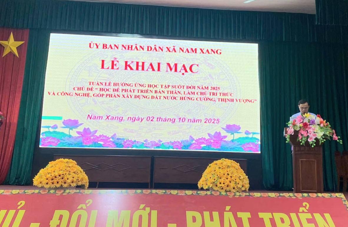 Xã Nam Xang khai mạc Tuần lễ hưởng ứng học tập suốt đời năm 2025
