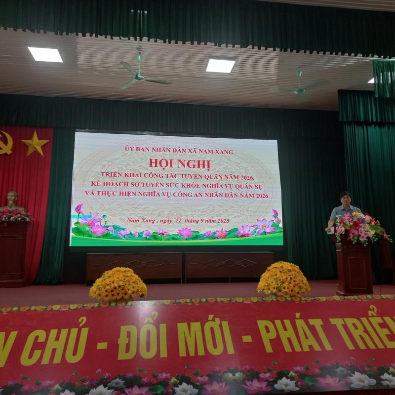 Hội nghị triển khai công tác tuyển quân năm 2026 và Kế hoạch sơ tuyển sức khỏe nghĩa vụ quân sự và thực hiện nghĩa vụ Công an nhân dân năm 2026