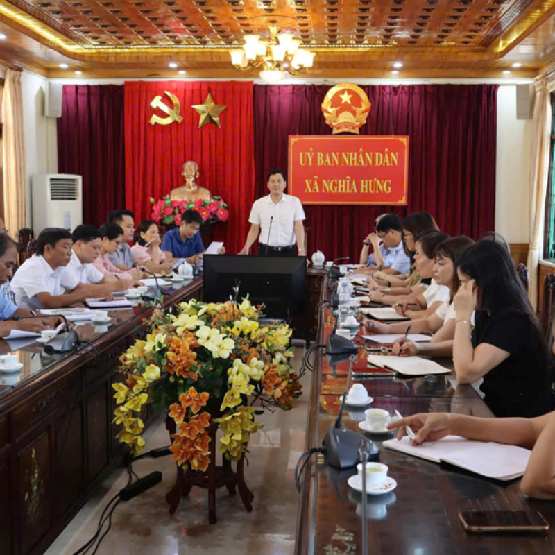 UBND XÃ NGHĨA HƯNG: HỘI NGHỊ VỀ CÔNG TÁC CHUẨN BỊ KHAI GIẢNG NĂM HỌC MỚI 2025 – 2026.