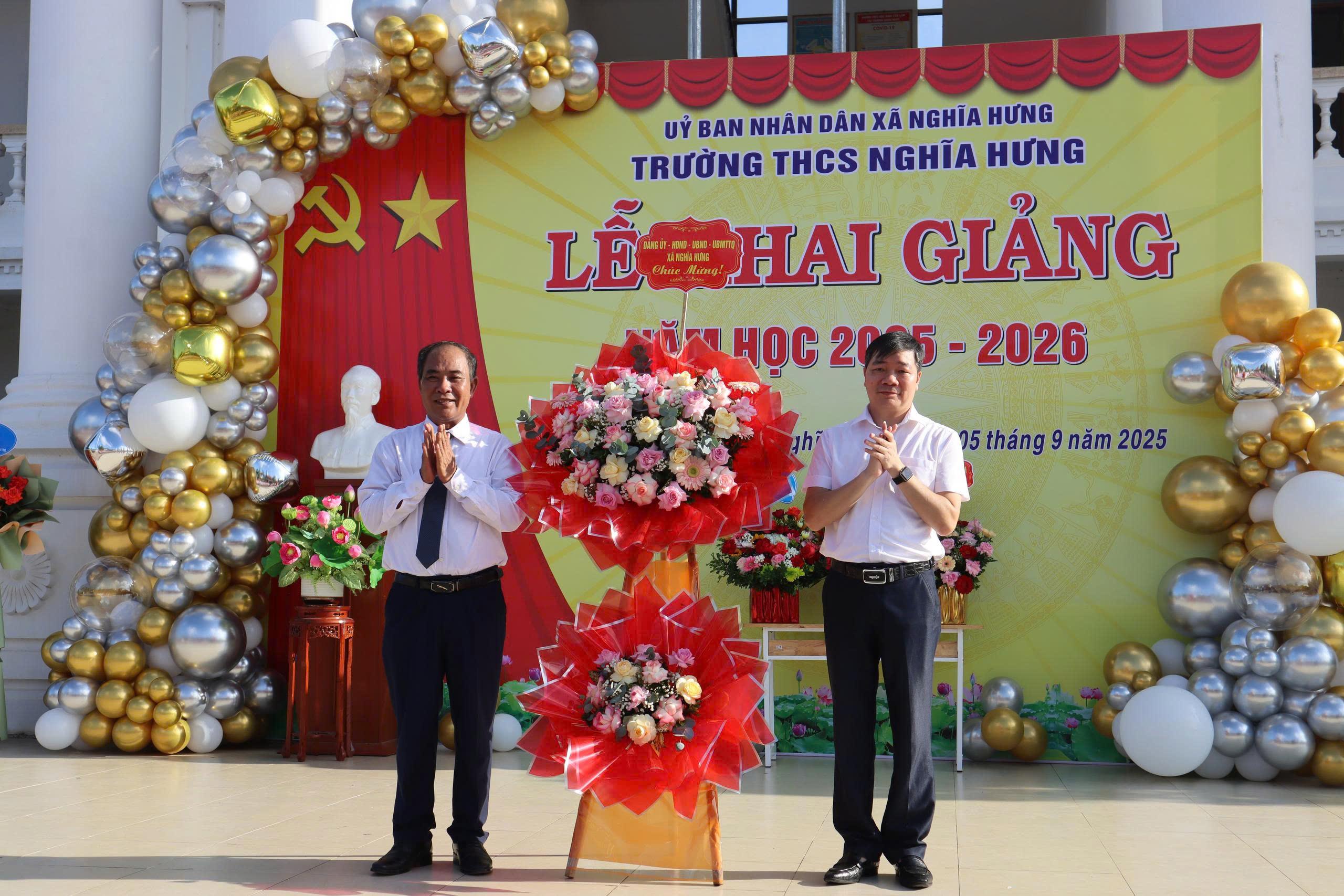 Các trường học trên địa bàn xã Nghĩa Hưng tưng bừng tổ chức lễ khai giảng năm học mới 2025-2026