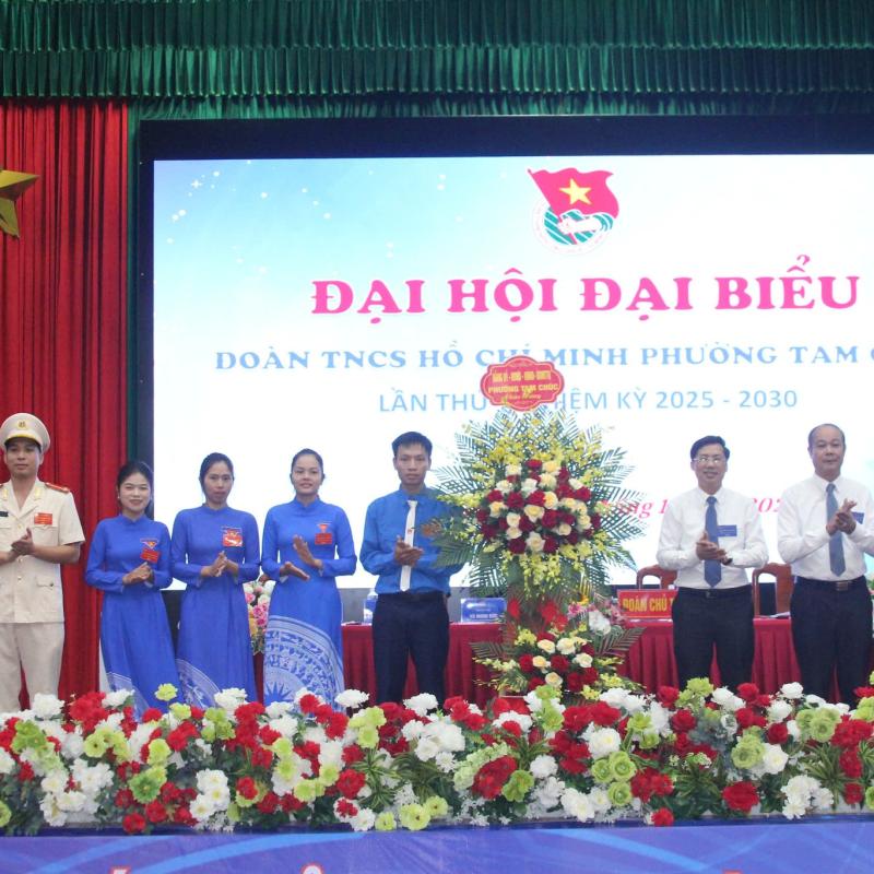 ĐẠI HỘI ĐẠI BIỂU ĐOÀN TNCS HỒ CHÍ MINH PHƯỜNG TAM CHÚC LẦN THỨ I, NHIỆM KỲ 2025 - 2030