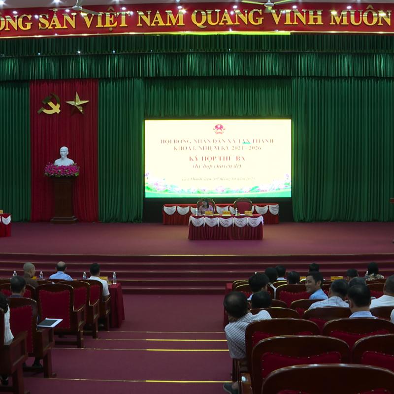 Tân Thanh. Tổ chức kỳ họp thứ Ba (Kỳ họp chuyên đề), HĐND xã khoá I, nhiệm kỳ 2021-2026.