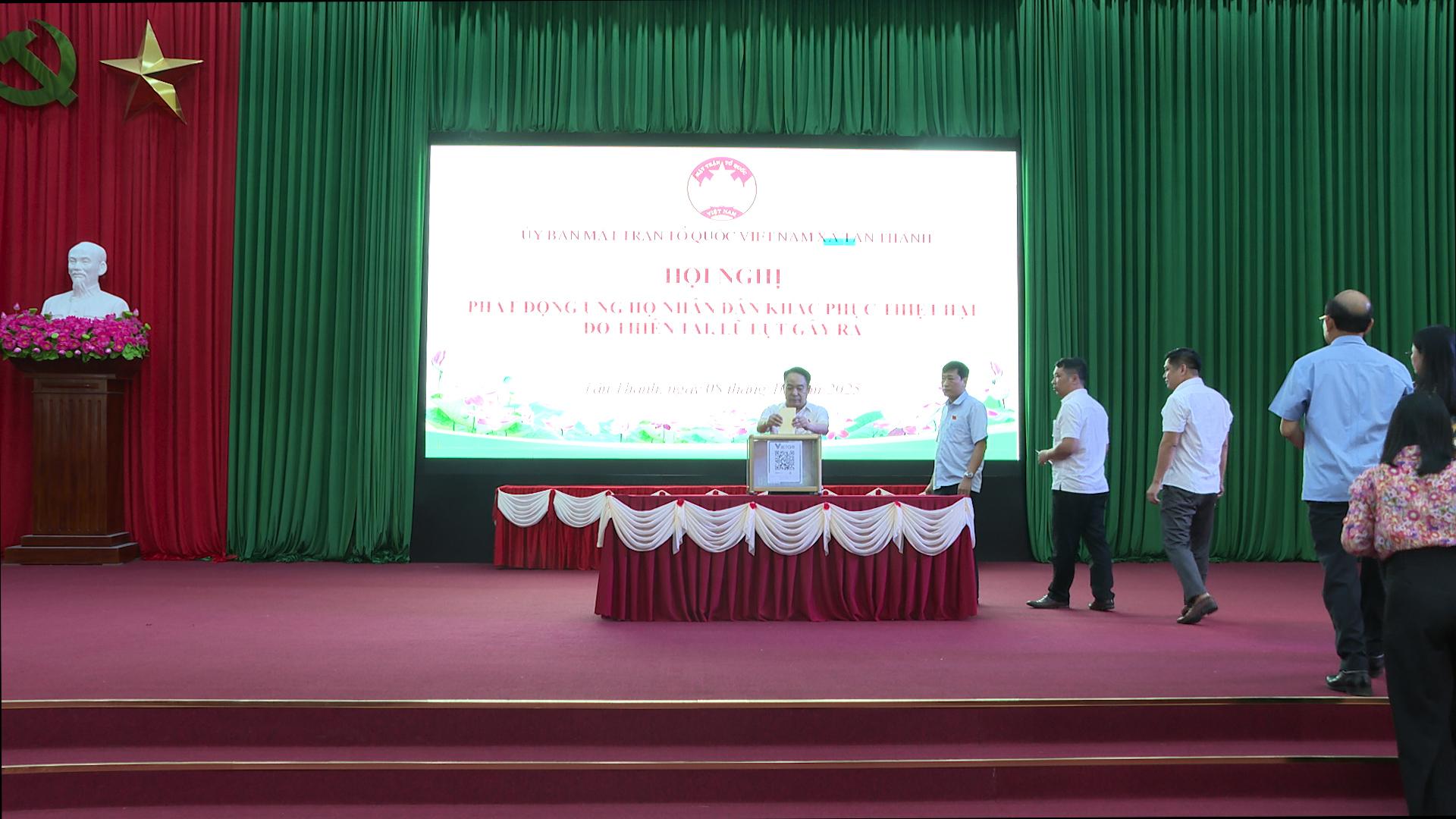 Tân Thanh: MTTQ xã phát động ủng hộ nhân dân khắc phục thiệt hại do thiên tai, lũ lụt gây ra