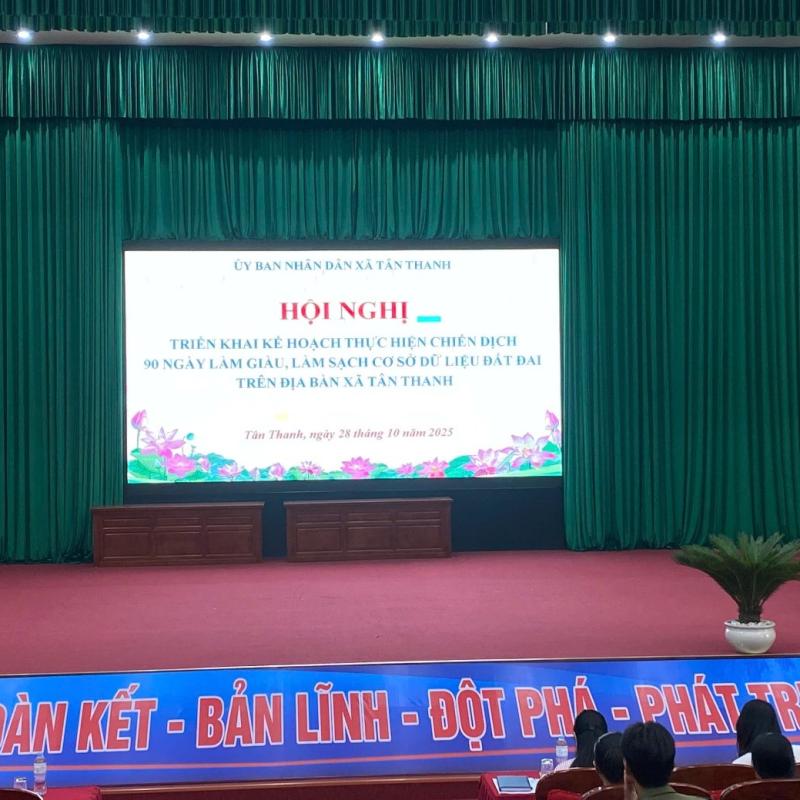 Xã Tân Thanh: triển khai Chiến dịch 90 ngày làm giàu, làm sạch cơ sở dữ liệu đất đai