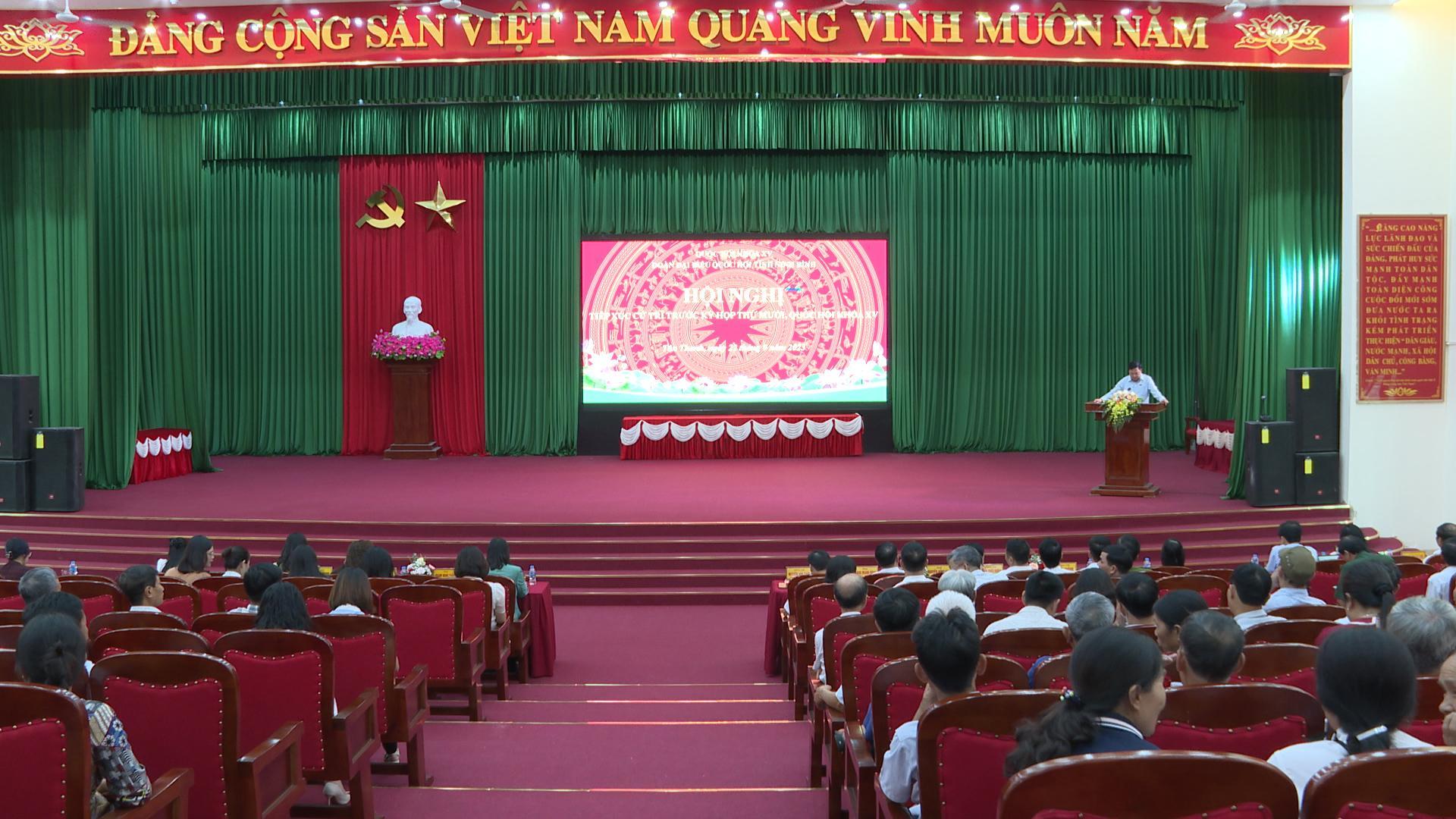 Đoàn đại biểu Quốc hội tỉnh Ninh Bình tiếp xúc cử tri trước kỳ họp thứ Mười, Quốc hội khóa XV tại xã Tân Thanh