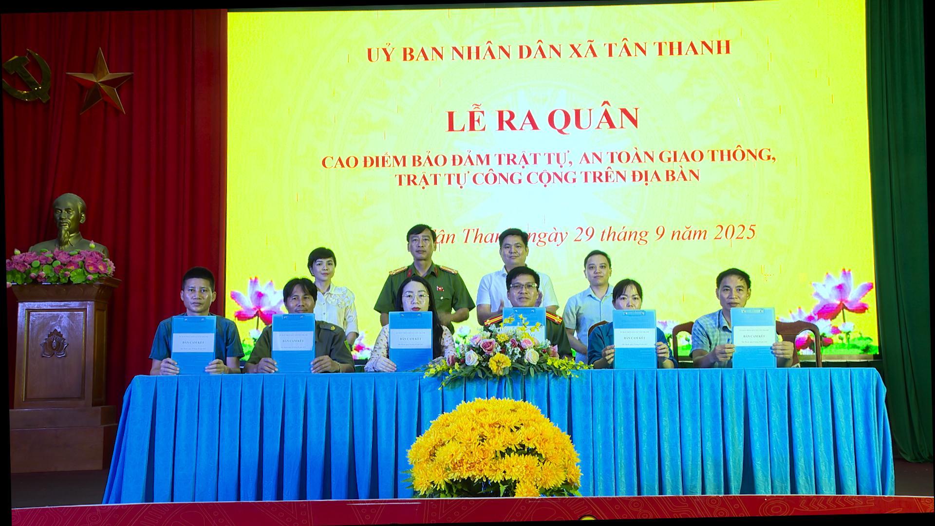Tân Thanh Ra quân bảo đảm trật tự ATGT, trật tự công cộng trên địa bàn.