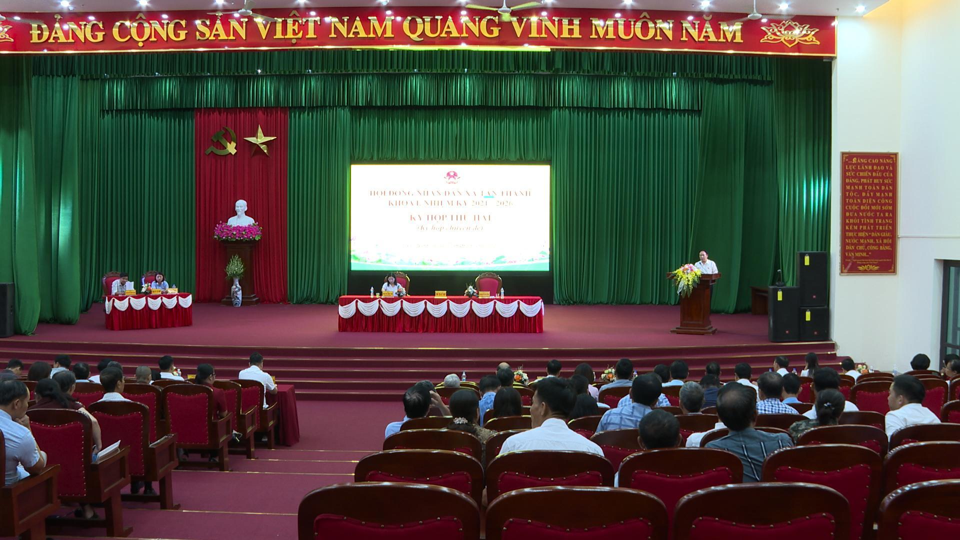 Tân Thanh Kỳ họp thứ 2 (kỳ họp chuyên đề) Hội đồng nhân dân xã khóa I, nhiệm kỳ 2021 – 2026.