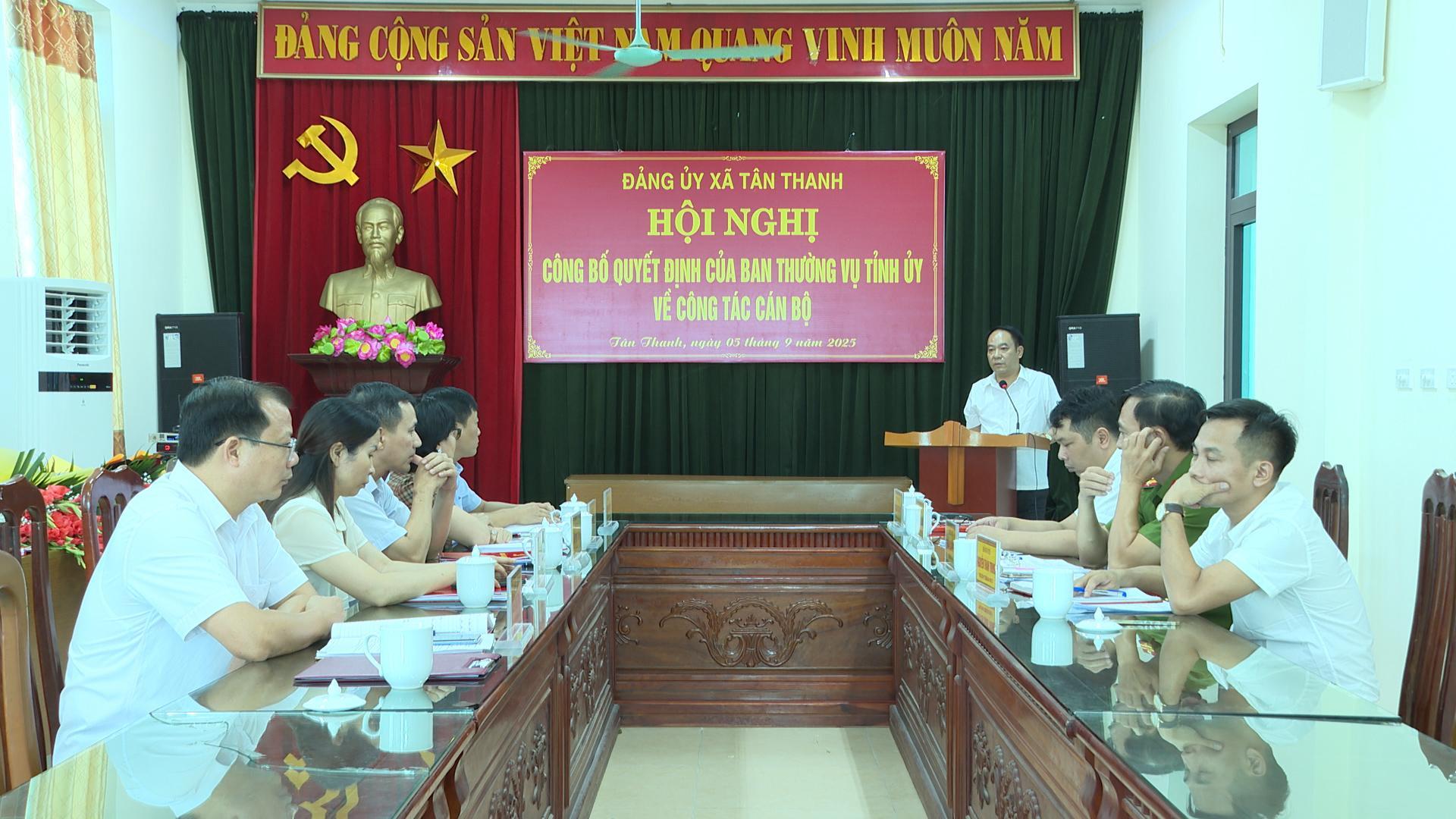 Tân Thanh: giao ban công tác tháng 08