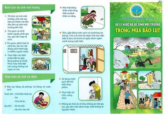 Bộ Y tế hướng dẫn xử lý nước và vệ sinh môi trường trong mùa bão lụt