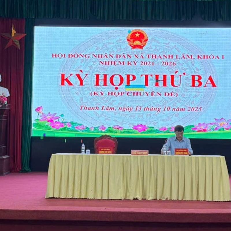 Hội đồng nhân dân xã Thanh Lâm: Tổ chức Kỳ họp Thứ Ba (Kỳ họp Chuyên đề), Khóa I, nhiệm kỳ 2021-2026