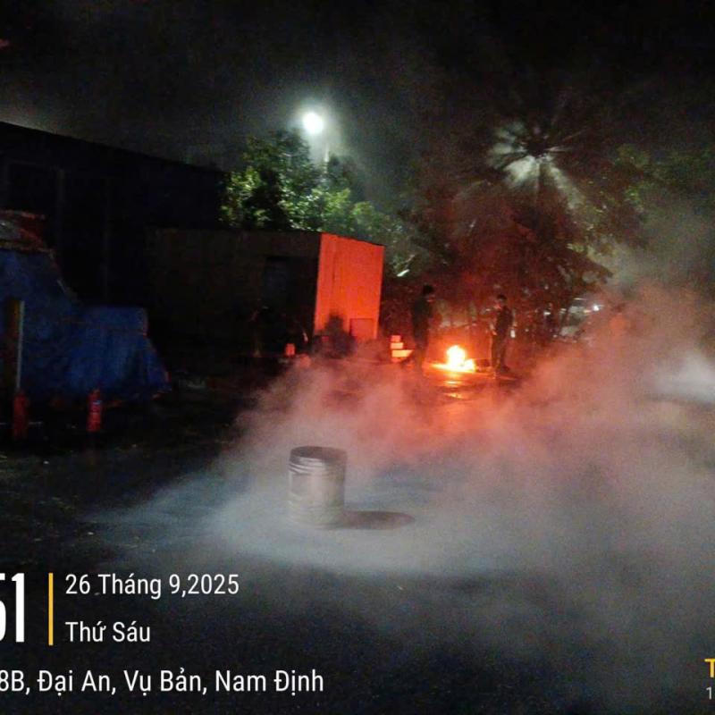 Công an phường Thành Nam tổ chức thực tập phương án chữa cháy và cứu nạn, cứu hộ