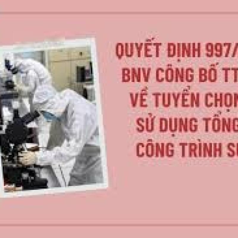 Bộ Nội vụ: Công bố thủ tục hành chính quy định về tuyển chọn, sử dụng tổng công trình sư, kiến trúc sư trưởng về khoa học, công nghệ, đổi mới sáng tạo và chuyển đổi số quốc gia