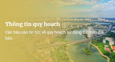 Thông tin quy hoạch
